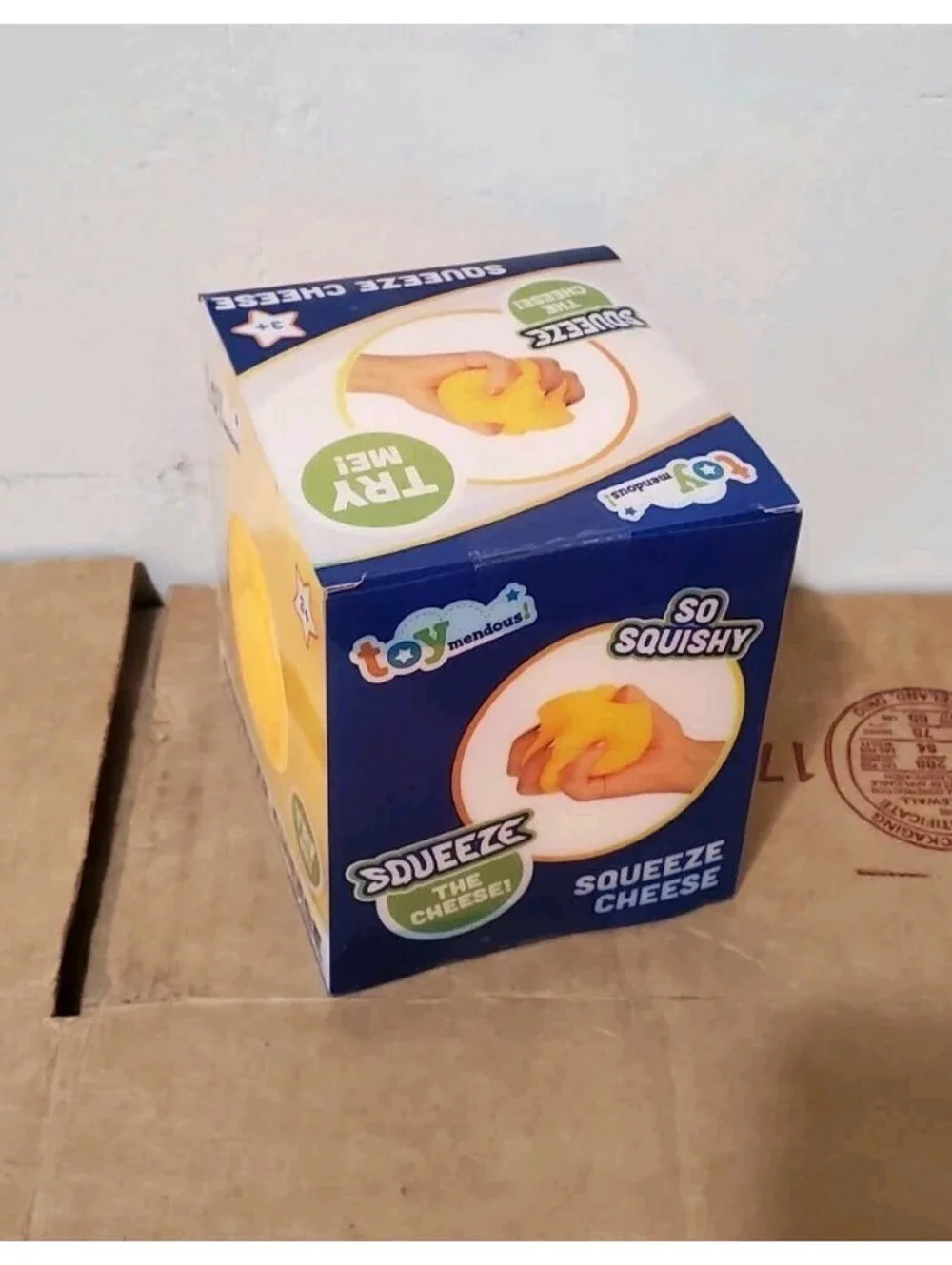 Toymendous Squeeze Cheese Fidget Toy New 2026 Release Gel Filled Sensory Squishy
